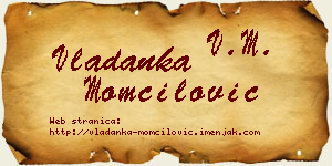 Vladanka Momčilović vizit kartica